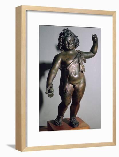 Roman bronze of the infant Bacchus. Artist: Unknown-Unknown-Framed Giclee Print