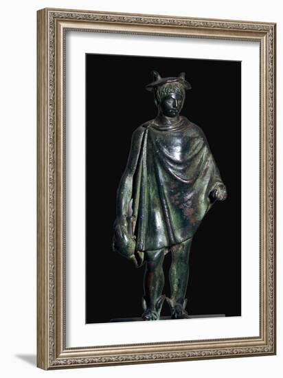 Roman bronze statuette of Mercury carrying a purse-Unknown-Framed Giclee Print