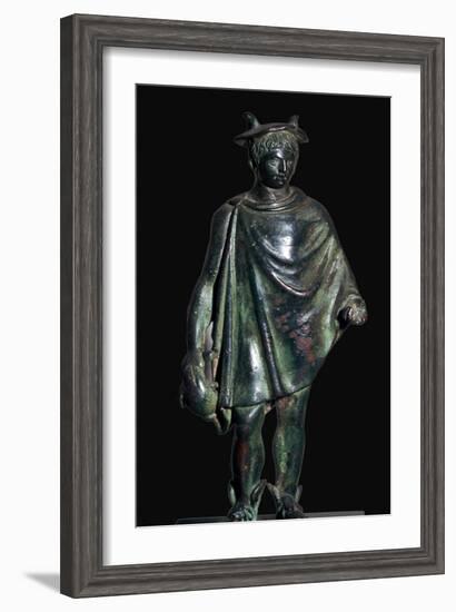 Roman bronze statuette of Mercury carrying a purse-Unknown-Framed Giclee Print