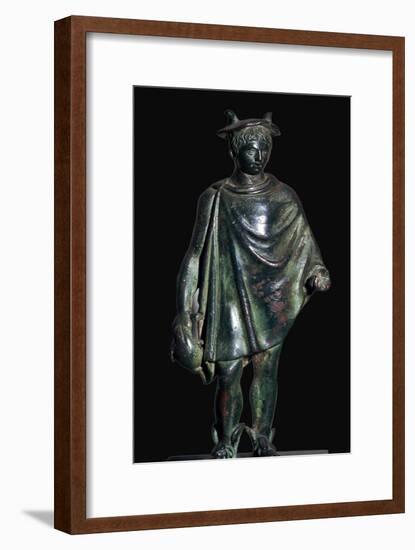 Roman bronze statuette of Mercury carrying a purse-Unknown-Framed Giclee Print