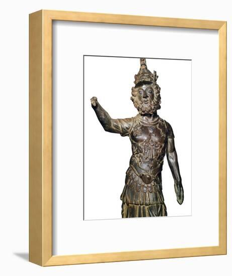 Roman bronze statuette of the god Mars, 2nd century-Unknown-Framed Giclee Print