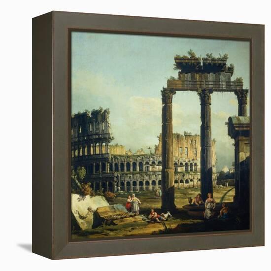 Roman Caprice with the Colosseum-Bernardo Bellotto-Framed Premier Image Canvas