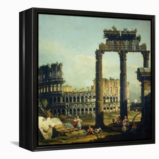 Roman Caprice with the Colosseum-Bernardo Bellotto-Framed Premier Image Canvas
