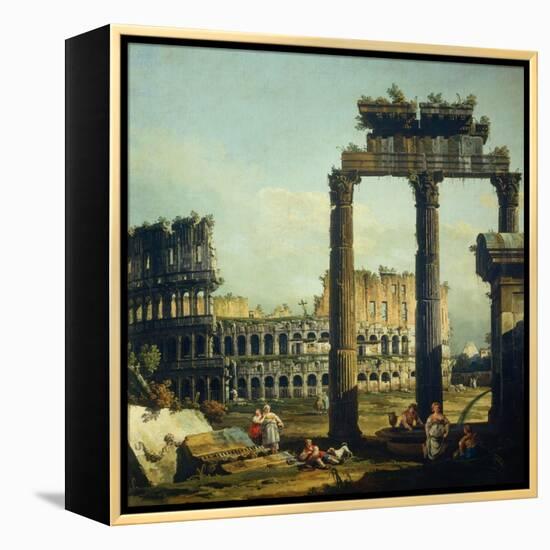 Roman Caprice with the Colosseum-Bernardo Bellotto-Framed Premier Image Canvas