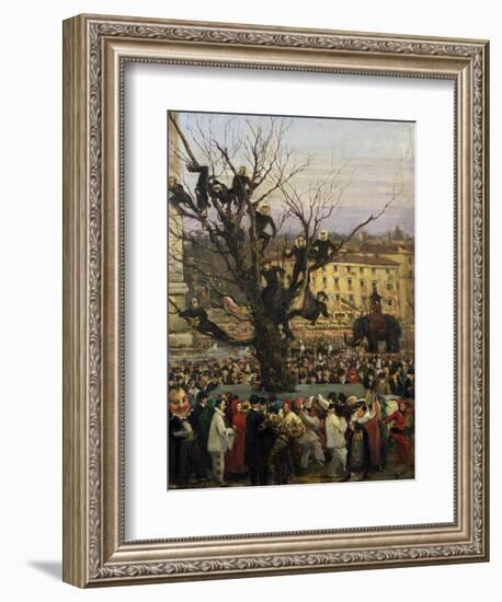 Roman Carnival in Piazza Del Popolo-Pini-Framed Premium Giclee Print