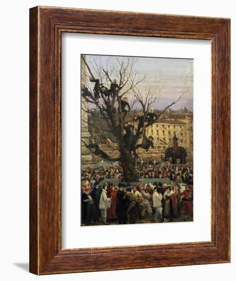 Roman Carnival in Piazza Del Popolo-Pini-Framed Premium Giclee Print