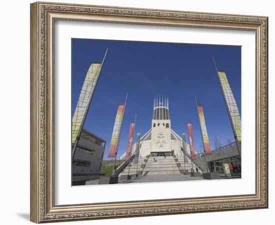 Roman Catholic Metropolitan Cathedral, Liverpool, Merseyside, England, UK-Neale Clarke-Framed Photographic Print