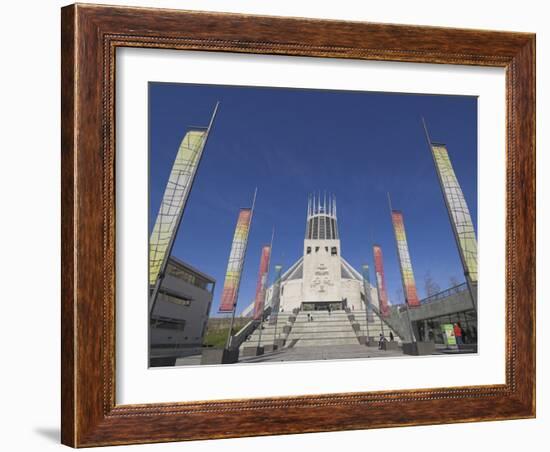 Roman Catholic Metropolitan Cathedral, Liverpool, Merseyside, England, UK-Neale Clarke-Framed Photographic Print