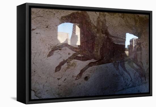 Roman Chariot Fresco, Ancient Ostia (Ostia Antica), Rome, Lazio, Italy, Europe-Oliviero Olivieri-Framed Premier Image Canvas