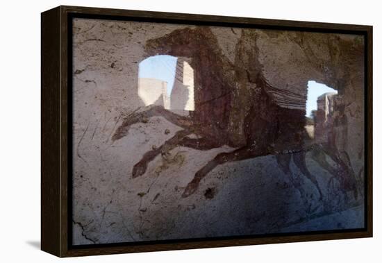 Roman Chariot Fresco, Ancient Ostia (Ostia Antica), Rome, Lazio, Italy, Europe-Oliviero Olivieri-Framed Premier Image Canvas