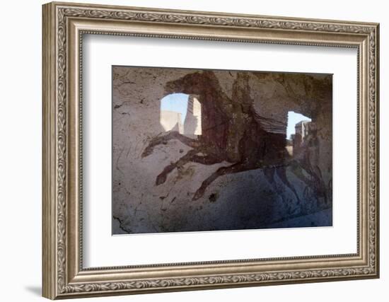 Roman Chariot Fresco, Ancient Ostia (Ostia Antica), Rome, Lazio, Italy, Europe-Oliviero Olivieri-Framed Photographic Print