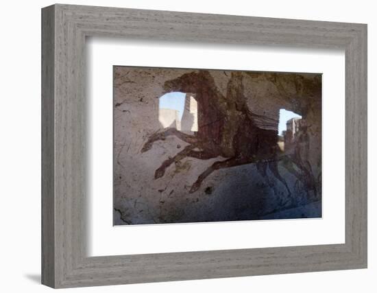 Roman Chariot Fresco, Ancient Ostia (Ostia Antica), Rome, Lazio, Italy, Europe-Oliviero Olivieri-Framed Photographic Print