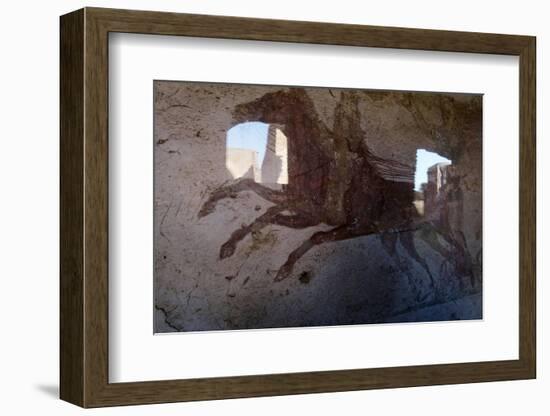 Roman Chariot Fresco, Ancient Ostia (Ostia Antica), Rome, Lazio, Italy, Europe-Oliviero Olivieri-Framed Photographic Print