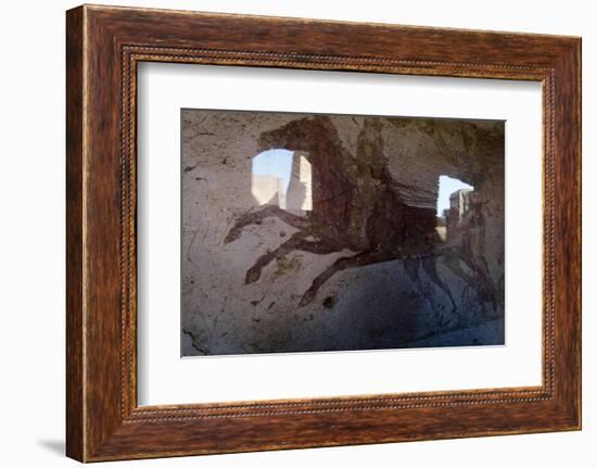 Roman Chariot Fresco, Ancient Ostia (Ostia Antica), Rome, Lazio, Italy, Europe-Oliviero Olivieri-Framed Photographic Print