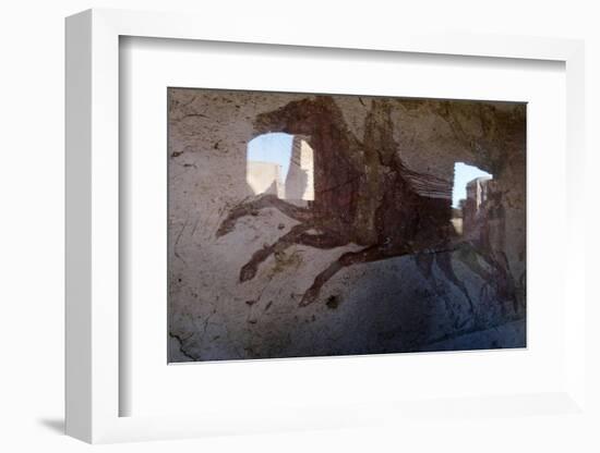 Roman Chariot Fresco, Ancient Ostia (Ostia Antica), Rome, Lazio, Italy, Europe-Oliviero Olivieri-Framed Photographic Print