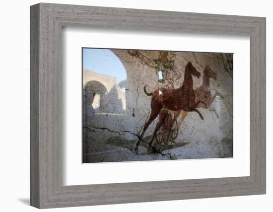 Roman Chariot Fresco, Ancient Ostia (Ostia Antica), Rome, Lazio, Italy, Europe-Oliviero Olivieri-Framed Photographic Print