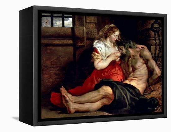 Roman Charity, C1612-Peter Paul Rubens-Framed Premier Image Canvas