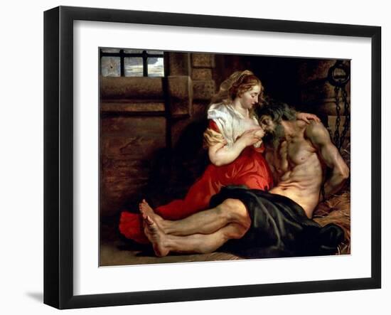 Roman Charity, C1612-Peter Paul Rubens-Framed Giclee Print