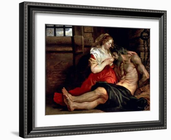 Roman Charity, C1612-Peter Paul Rubens-Framed Giclee Print