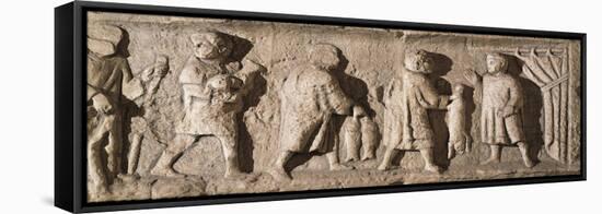 Roman Civilization, Farmers Paying Tribute in Landlords House-null-Framed Premier Image Canvas