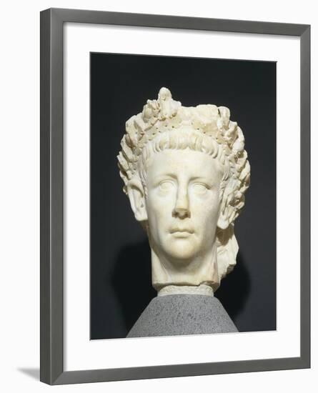 Roman Civilization Head of Claudius Wearing Civic Crown of Oak Leaves. from Roselle-null-Framed Giclee Print