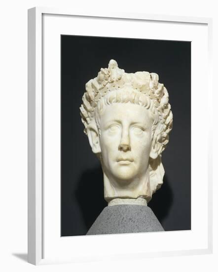 Roman Civilization Head of Claudius Wearing Civic Crown of Oak Leaves. from Roselle-null-Framed Giclee Print