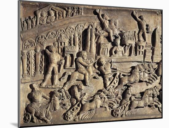Roman Civilization, Relief Portraying Circus Maximus During the Games-null-Mounted Giclee Print