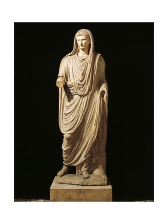 'Roman Civilization, Statue of Pontifex Maximus from Via Labicana, Rome ...