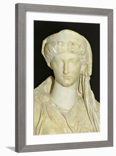 Roman Civilization Statue of Seated Livia Portrayed as Ceres from Roselle-null-Framed Giclee Print