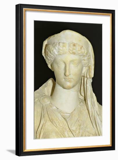 Roman Civilization Statue of Seated Livia Portrayed as Ceres from Roselle-null-Framed Giclee Print