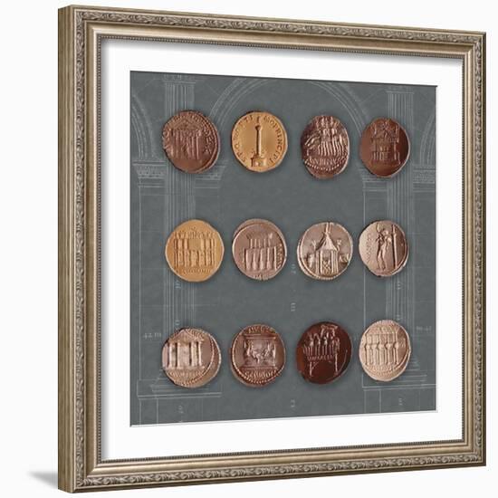 Roman Coins I-The Vintage Collection-Framed Giclee Print