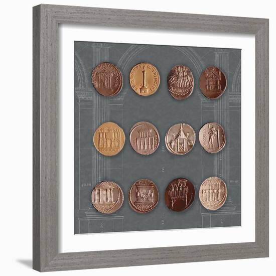 Roman Coins I-The Vintage Collection-Framed Giclee Print