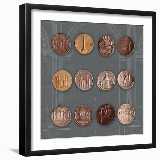 Roman Coins I-The Vintage Collection-Framed Giclee Print
