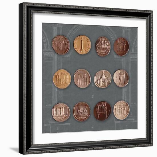 Roman Coins I-The Vintage Collection-Framed Giclee Print