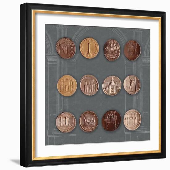 Roman Coins I-The Vintage Collection-Framed Giclee Print