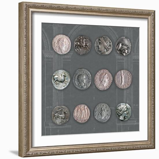 Roman Coins II-The Vintage Collection-Framed Giclee Print