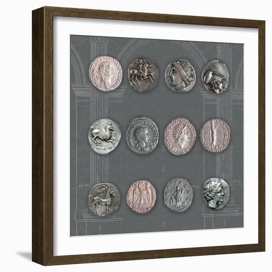 Roman Coins II-The Vintage Collection-Framed Giclee Print