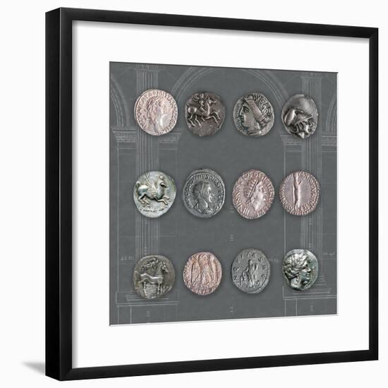 Roman Coins II-The Vintage Collection-Framed Giclee Print