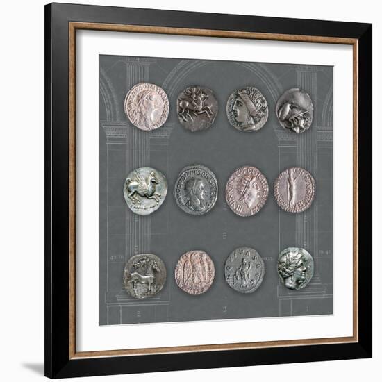 Roman Coins II-The Vintage Collection-Framed Giclee Print