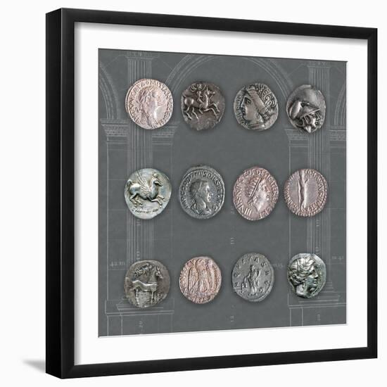 Roman Coins II-The Vintage Collection-Framed Giclee Print