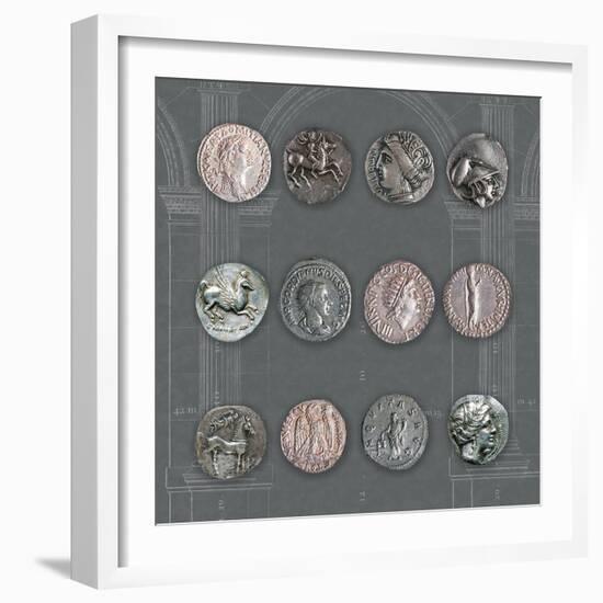 Roman Coins II-The Vintage Collection-Framed Giclee Print