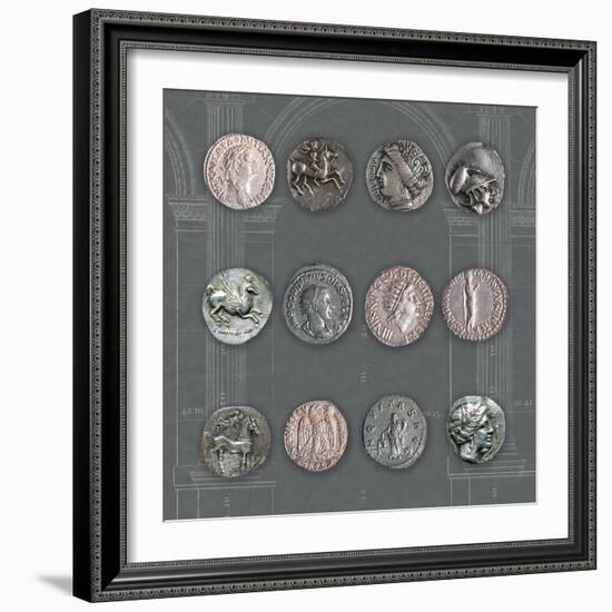 Roman Coins II-The Vintage Collection-Framed Giclee Print