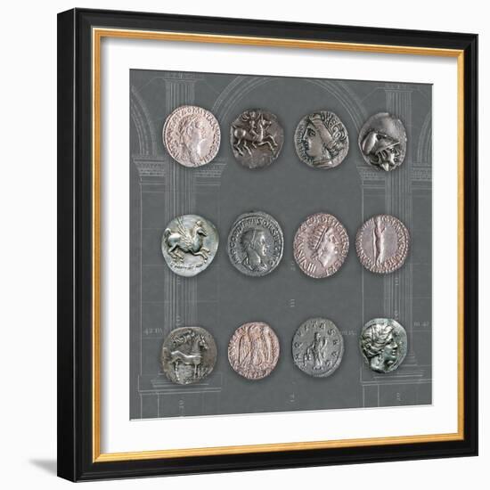 Roman Coins II-The Vintage Collection-Framed Giclee Print