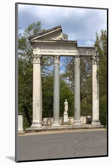Roman Column and Lintel Structure, Villa Borghese Park, Rome, Lazio, Italy-James Emmerson-Mounted Photographic Print