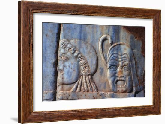 Roman Comic Masks, Sabratha, Libya, C161-C192 Ad-Vivienne Sharp-Framed Premium Photographic Print