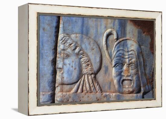 Roman Comic Masks, Sabratha, Libya, C161-C192 Ad-Vivienne Sharp-Framed Premier Image Canvas