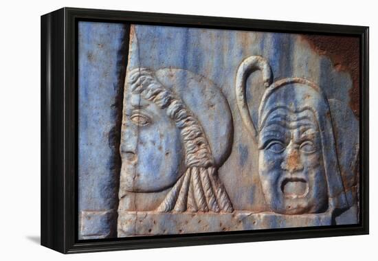 Roman Comic Masks, Sabratha, Libya, C161-C192 Ad-Vivienne Sharp-Framed Premier Image Canvas