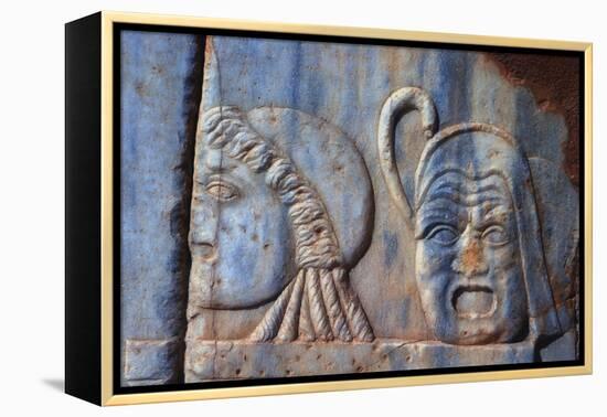 Roman Comic Masks, Sabratha, Libya, C161-C192 Ad-Vivienne Sharp-Framed Premier Image Canvas