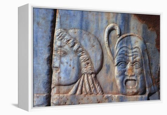 Roman Comic Masks, Sabratha, Libya, C161-C192 Ad-Vivienne Sharp-Framed Premier Image Canvas