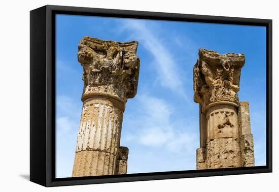Roman Corinthian Capital, Utica Punic and Roman Archaeological Site, Tunisia, North Africa-Nico Tondini-Framed Premier Image Canvas